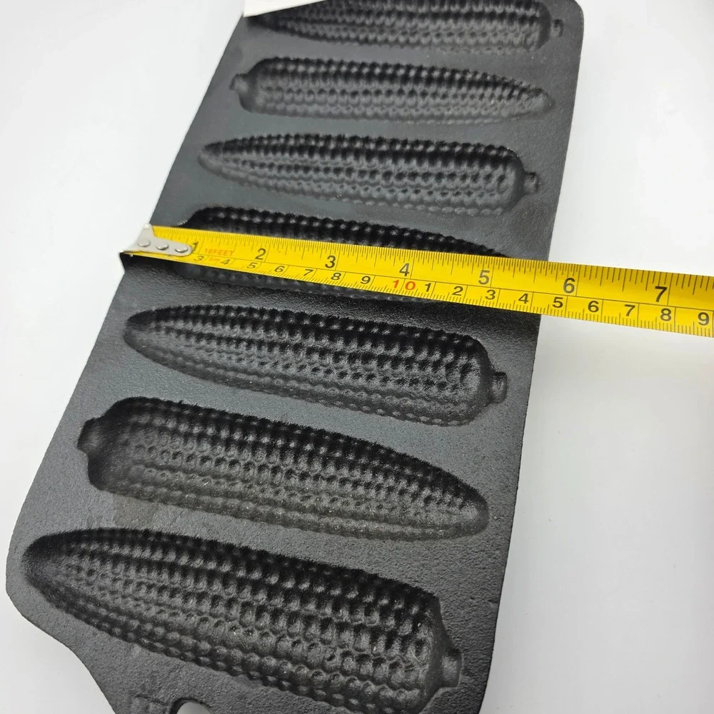 SVI Tacoma Cast Iron Corn Shape Bake Pan 7 Slot Black NWT Rustic Country Kitchen